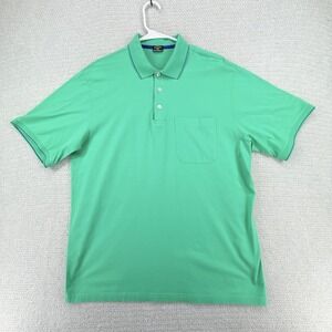 Solemare Maus & Hoffman Polo Shirt Mens Large Green Short Sleeve Made Italy